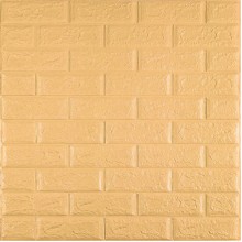 3D панель самоклеющаяся 700x770x5мм кирпич Желто-песочный (009-5) SW-00000028