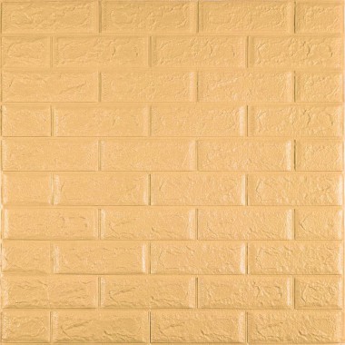 3D панель самоклеющаяся 700x770x5мм кирпич Желто-песочный (009-5) SW-00000028