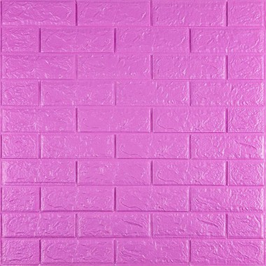 3D панель самоклеющаяся 700х770х5мм кирпич Пурпурный (14-5) SW-00001334