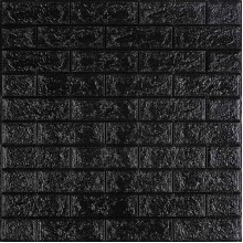 3D панель самоклеющаяся 700x770x3мм кирпич Черный (019-3) SW-00000584