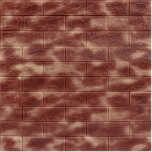 Декоративная 3D панель самоклейка 700x770x5мм Мрамор коричневый с золотом (кирпич) (361) SW-00000637