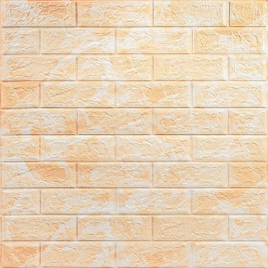 Декоративная 3D панель самоклейка 700x770x5мм Мрамор бежевый (кирпич) (062) SW-00000032