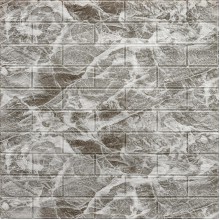 Декоративная 3D панель самоклейка 700x770x5мм Черный мрамор (кирпич)(061-5) SW-00000036