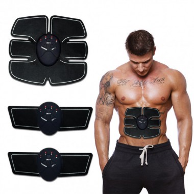Миостимулятор для пресса EMS Trainer 3 in 1 Pro(0074) Пояс стимулятор + 2 бицепса Черный