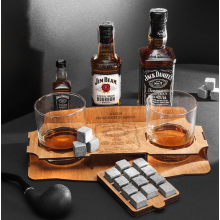 Камни для виски Whiskey stones S 12шт Wood со стаканами (453437)