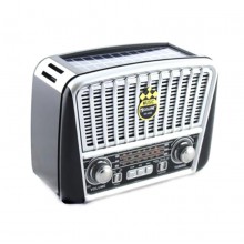 Радио портативная колонка MP3 USB с солнечной панелью Golon S RX-456S Solar Black Grey (MLT14)