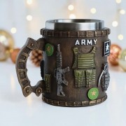 Армейская кружка сувенир милитари полирезин сталь ARMY декор 25