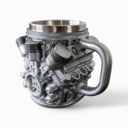 Кружка в виде блока двигателя V8 смола сталь 13х14 см 27