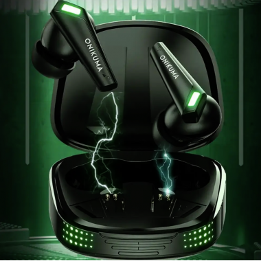 Беспроводные Bluetooth наушники Onikuma T308 с микрофоном, сенсорным управлением и зарядным кейсом